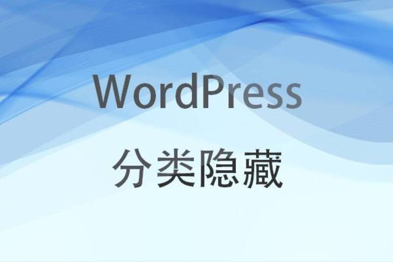 WordPress主题插件 – 分类隐藏
